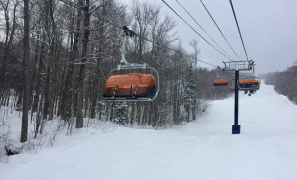 Okemo Mountain Resort orange chair