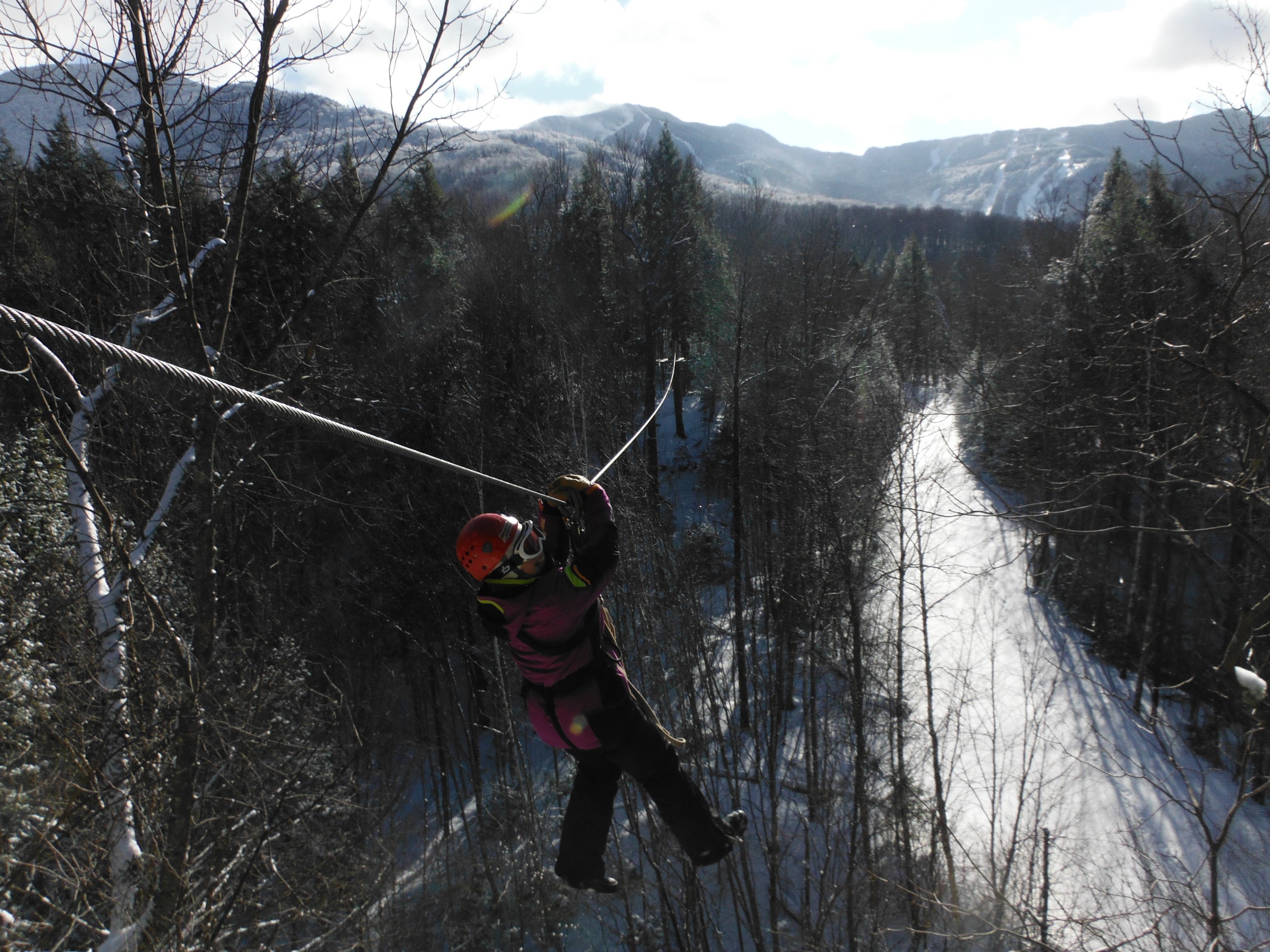 Zip Lining with ArborTrek Tours at Smugglers’ Notch
