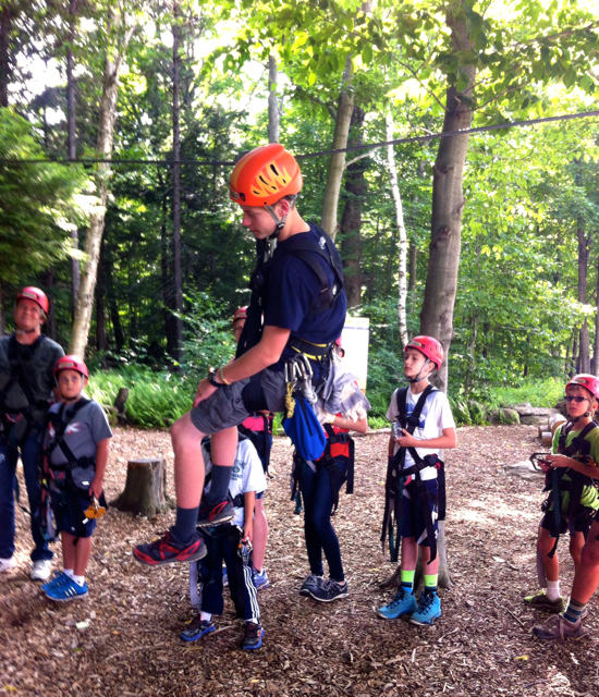 Geared up at the Arbortrek Treetop Obstacle Course