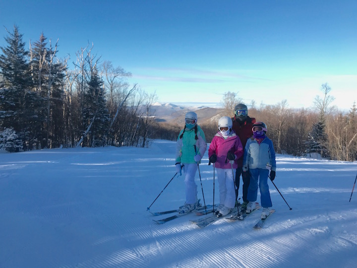 Pico Mountain Sunset during Vermont Holiday Ski Trip