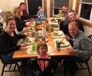 Family dinner at Jay Peak
