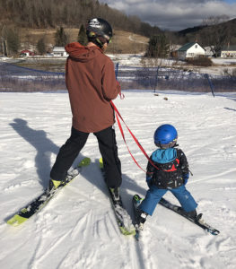 dad and son ski