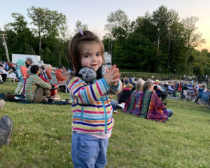 Clapping toddler at Vermont Symphony Orchestra