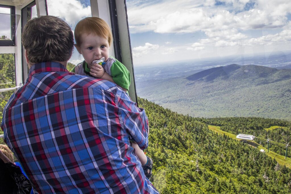 Summer tram ride at Jay Peak