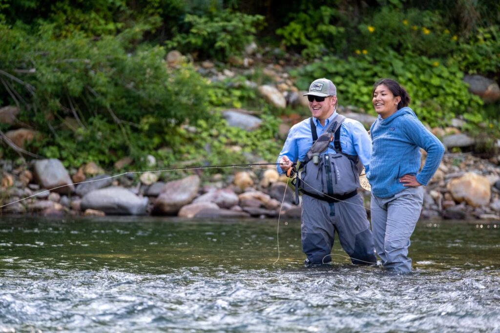 fly fishing at Saskadena Six