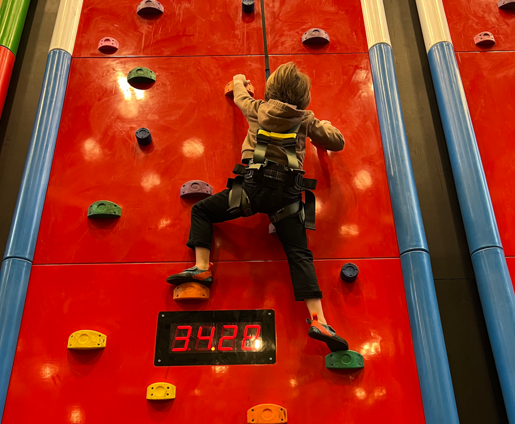 Timed climb at Clips and Reel at Jay Peak