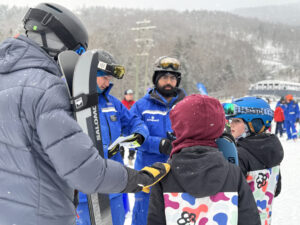 Ski lesson drop off at Okemo
