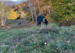 Foliage views hiking at Mad River Glen
