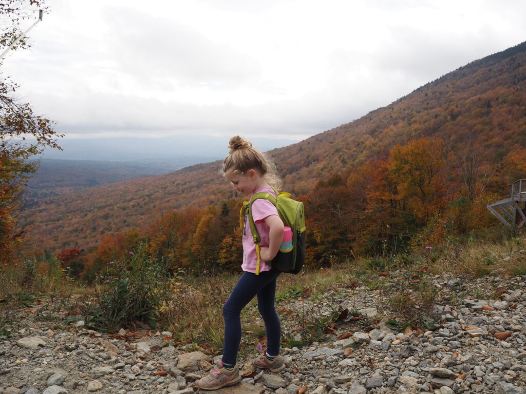 Family hike in Vermont