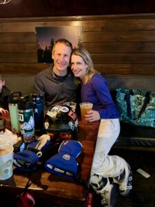 Parents at Tamarack Grill, Burke Mountain, Vermont