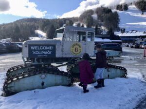 old ski groomer at saskadena six in Vermont