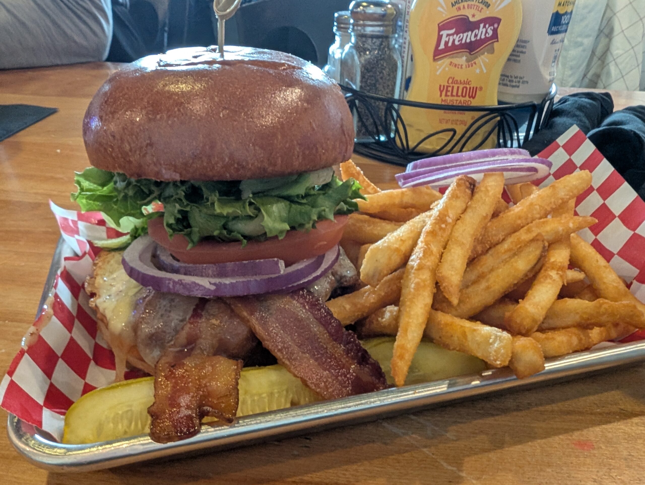 Food at the View Pub at Burke Mountain