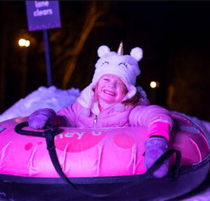 Tubing at Killington a vermont ski area event over Presidents' week
