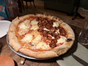 Pizza from The Tillerman in Bristol, Vermont