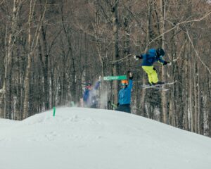 Ski terrain park action at Killington