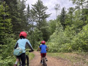 Mountain biking at Burke Mountain