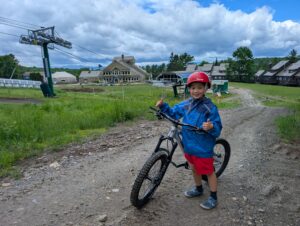 Mountain biking at Burke Mountain